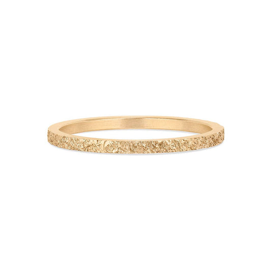 Gold 1.5mm Textured Ring